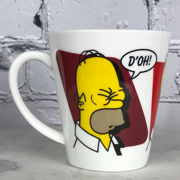 The Simpson’s Homer Simpson Mmmm, Donuts! Y2K Vintage 2000s Fox Media Coffee Mug - Picture 4 of 7
